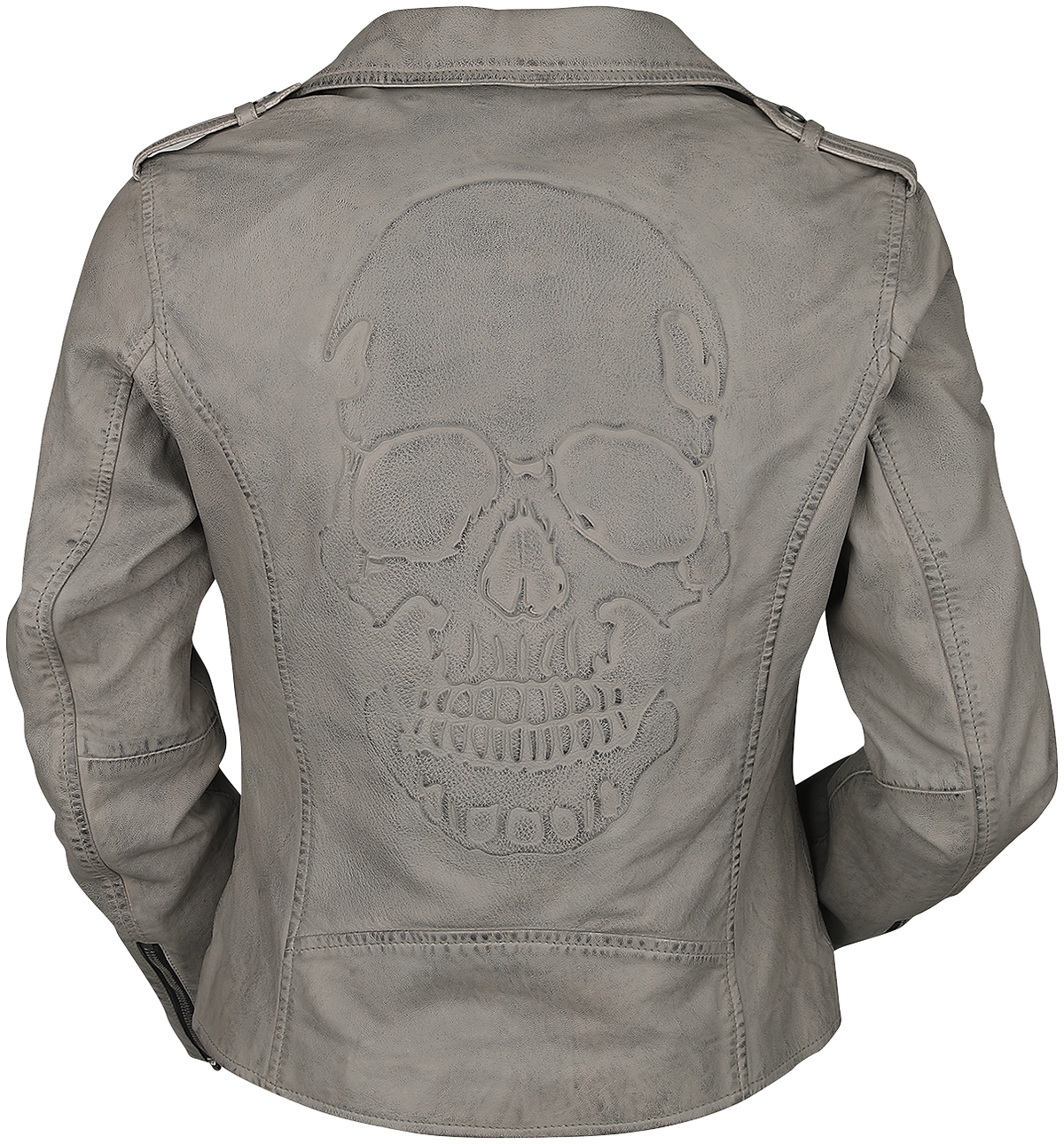 Veste en cuir  de Black Premium by EMP - All Over The Road - M - pour Femme - gris - Black Premium by EMP - View 2