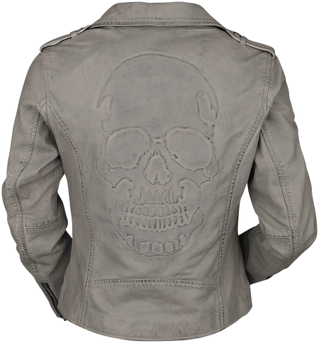 Veste en cuir  de Black Premium by EMP - All Over The Road - M - pour Femme - gris - Black Premium by EMP - View 2