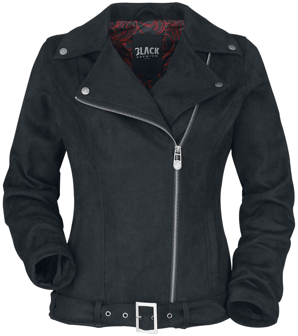 Veste en imitation cuir  de Black Premium by EMP - Veste en faux daim - S à L - pour Femme - noir - Black Premium by EMP