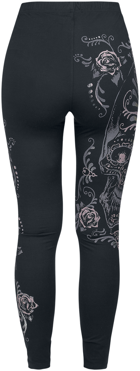 Legging  de Rock Rebel by EMP - Leggings Imprimé Crâne - XS à XXL - pour Femme - noir - Rock Rebel by EMP - View 2