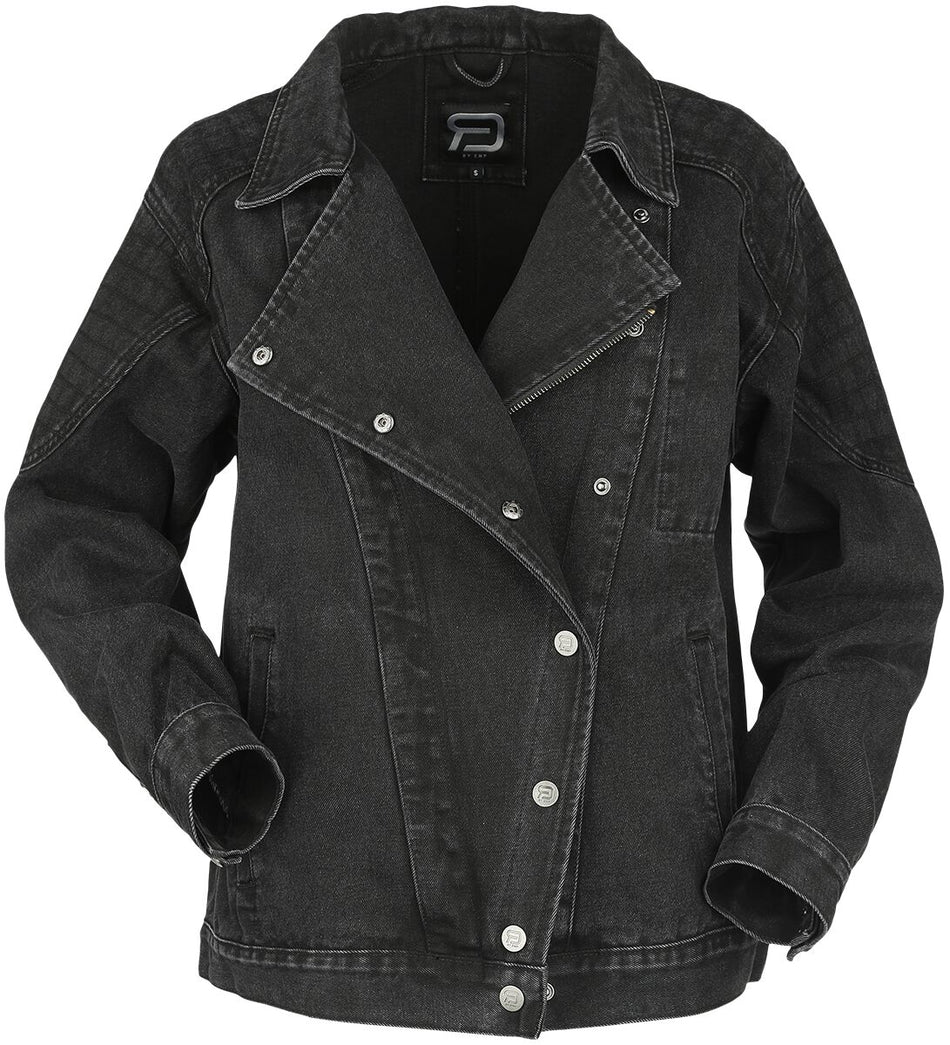 Veste en Jean  de RED by EMP - Veste en jean motard - XS à XL - pour Femme - noir - RED by EMP