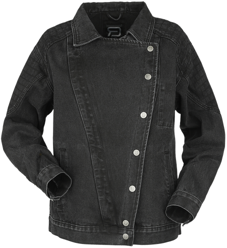 Veste en Jean  de RED by EMP - Veste en jean motard - XS à XL - pour Femme - noir - RED by EMP - View 2