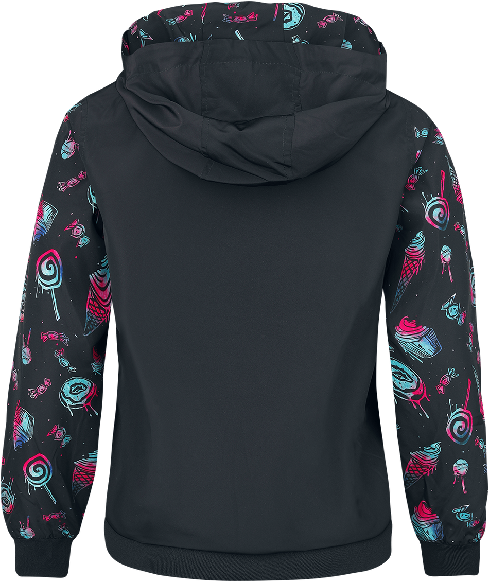 Veste mi-saison  de Full Volume by EMP - Veste mi-saison avec imprimé bonbons - XS à M - pour Femme - noir - Full Volume by EMP - View 2