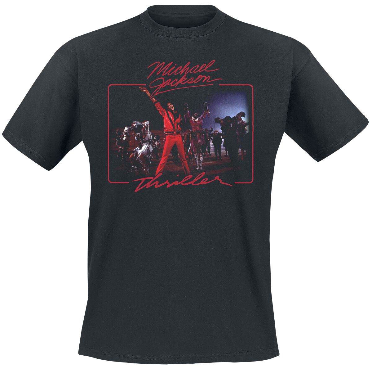 T-Shirt Manches courtes  de Michael Jackson - Thriller - S à 5XL - pour Homme - noir - Michael Jackson