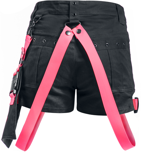 Short  de Poizen Industries - Short Danger Zone - 28 à 36 - pour Femme - noir/rose - Poizen Industries - View 2