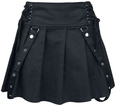 Jupe courte Gothic de Poizen Industries - Jupe Rebellious - S à XXL - pour Femme - noir - Poizen Industries
