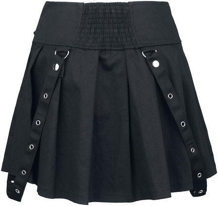 Jupe courte Gothic de Poizen Industries - Jupe Rebellious - S à XXL - pour Femme - noir - Poizen Industries - View 2