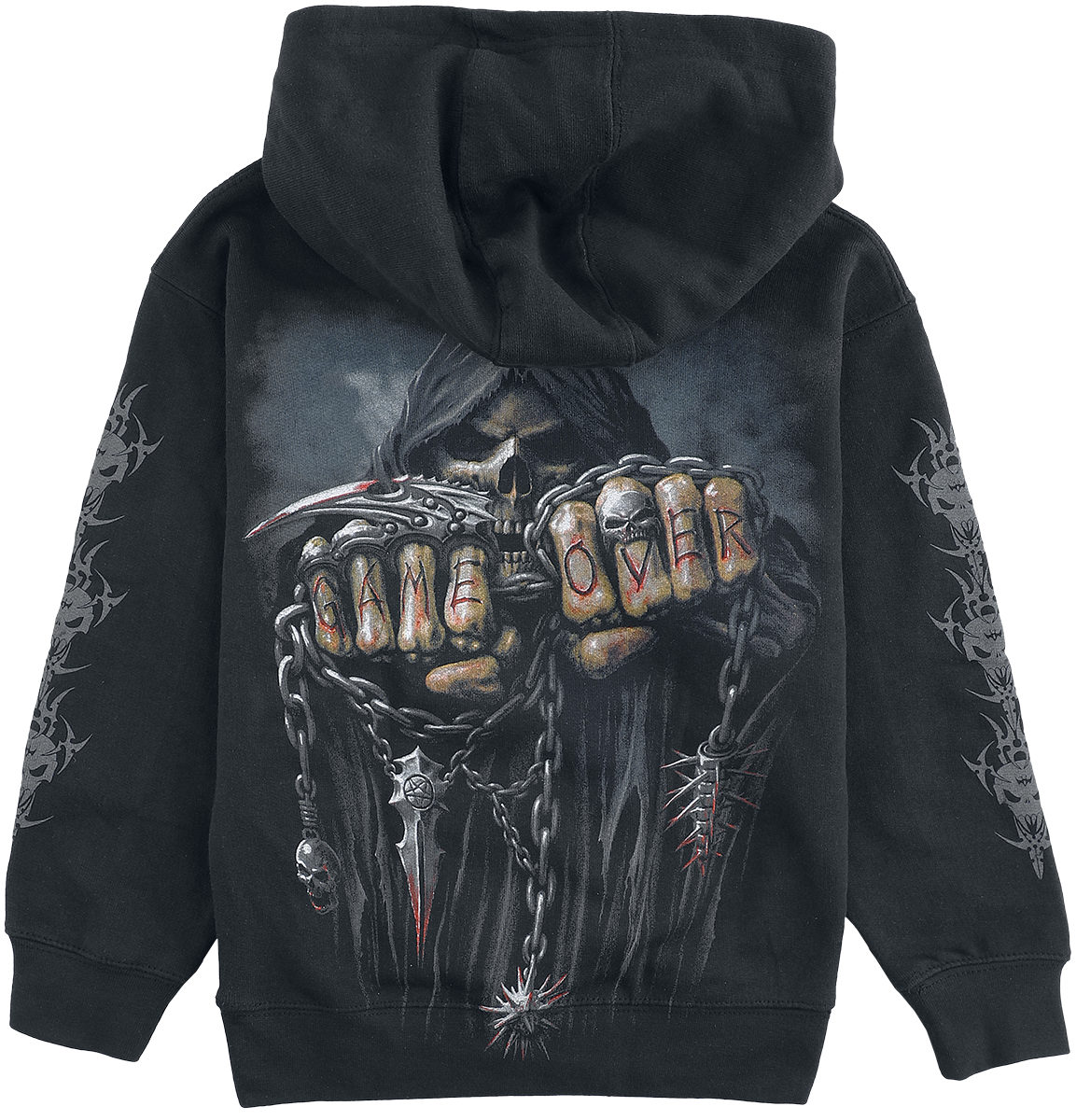 Sweat-Shirt à capuche  de Spiral - Enfants - Game Over - 116/122 à 176 - pour garçons - noir - Spiral - View 2