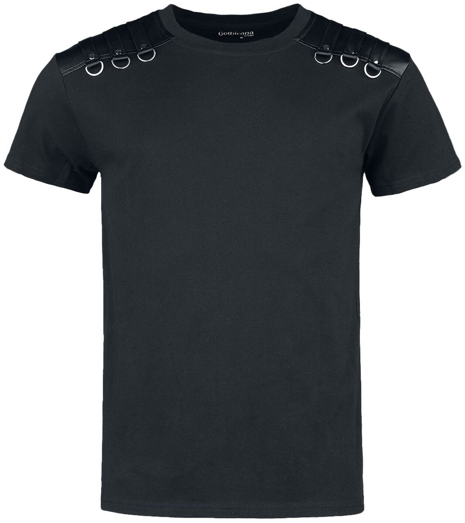T-Shirt Manches courtes Gothic de Gothicana by EMP - T-shirt avec sangles sur les épaules - S à XXL - pour Homme - noir - Gothicana by EMP