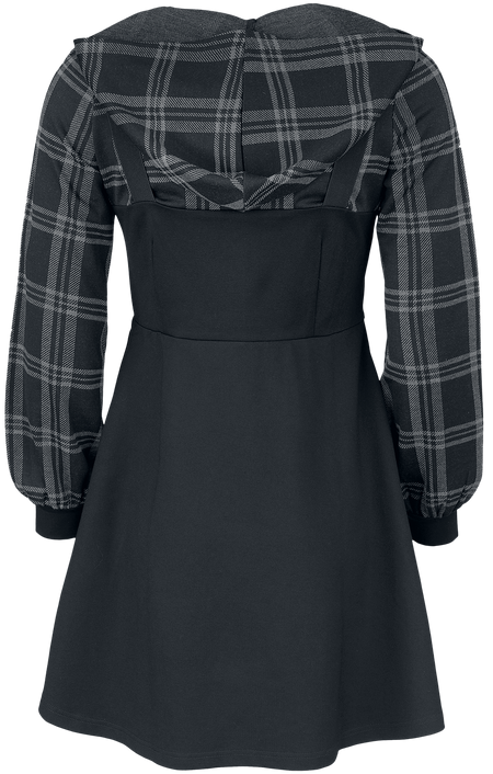 Robe courte  de Rock Rebel by EMP - Robe Effet Plusieurs Épaisseurs Avec Sweat à Carreaux - S à XXL - pour Femme - noir - Rock Rebel by EMP - View 2