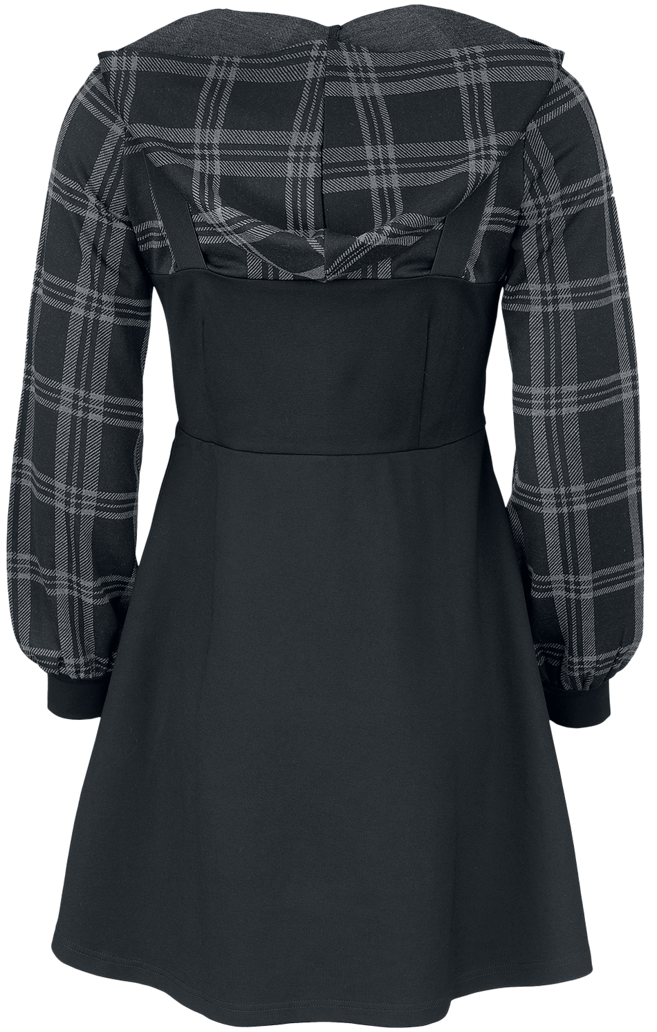 Robe courte  de Rock Rebel by EMP - Robe Effet Plusieurs Épaisseurs Avec Sweat à Carreaux - S à XXL - pour Femme - noir - Rock Rebel by EMP - View 2