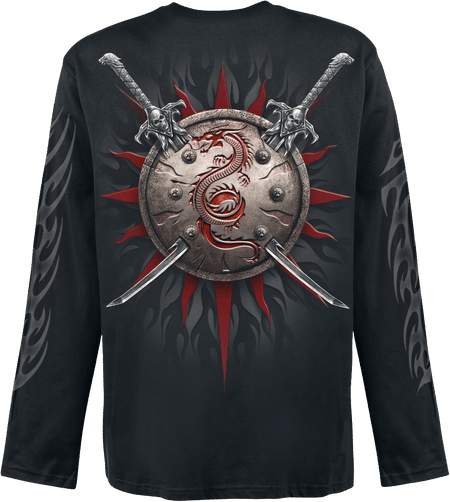 T-shirt manches longues  de Spiral - Oriental Dragon - Haut Manches Longues - M à XXL - pour Homme - noir - Spiral - View 2