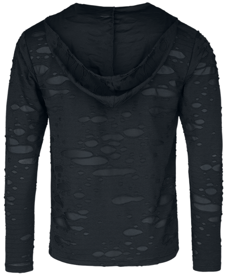 T-shirt manches longues Gothic de Gothicana by EMP - Haut manches longues avec mesh double épaisseur - S à 5XL - pour Homme - noir - Gothicana by EMP - View 2