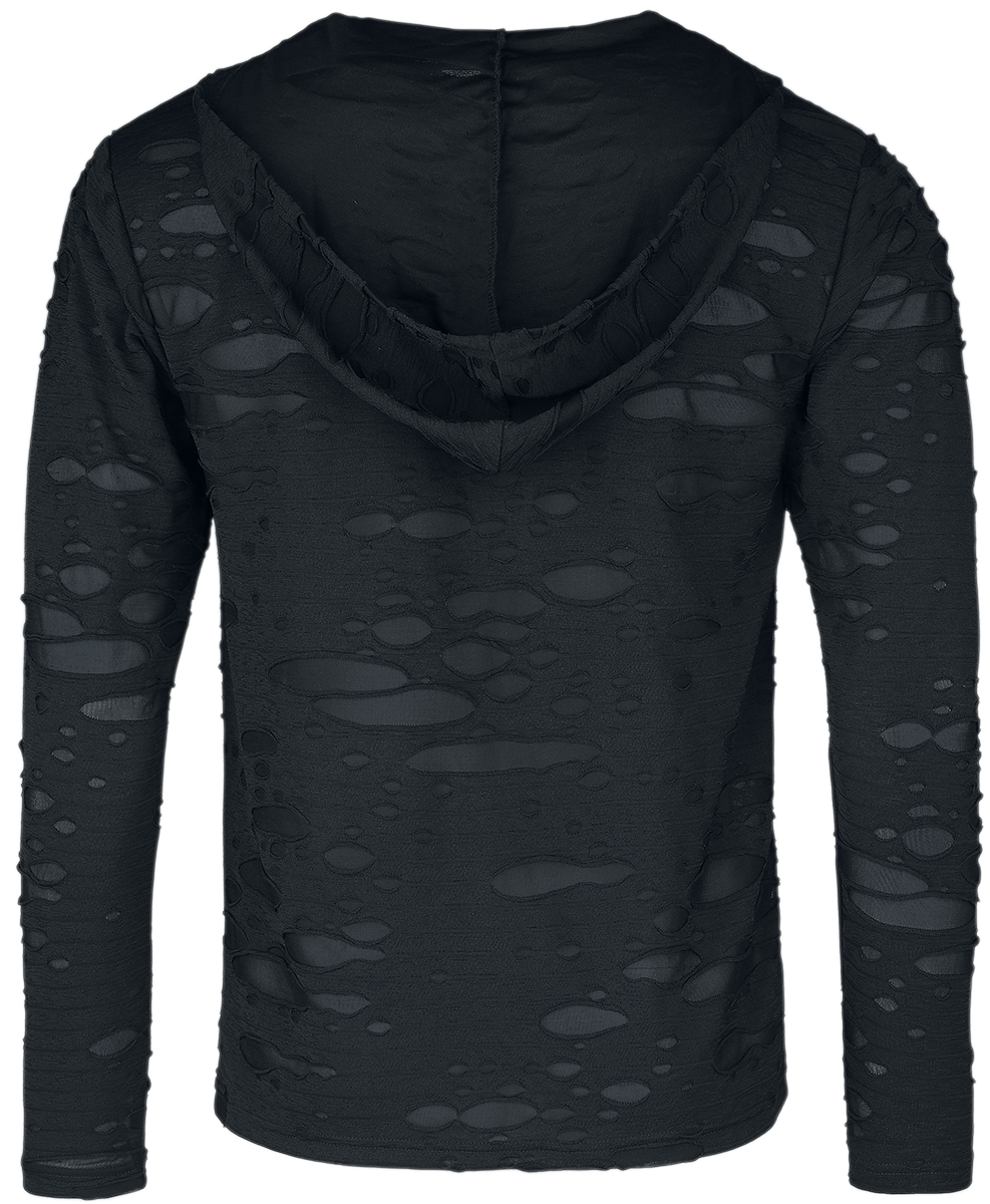 T-shirt manches longues Gothic de Gothicana by EMP - Haut manches longues avec mesh double épaisseur - S à 5XL - pour Homme - noir - Gothicana by EMP - View 2