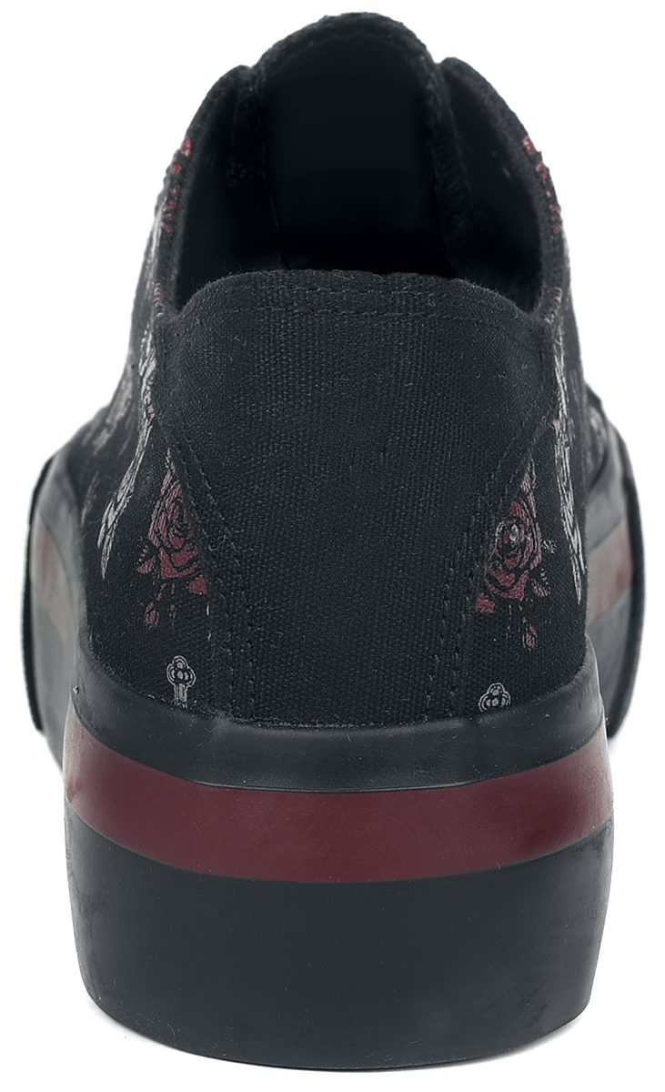 Baskets  de Rock Rebel by EMP - Baskets Basses Plateformes Avec Imprimés Croix & Roses - EU37 à EU41 - pour Femme - noir - Rock Rebel by EMP - View 2
