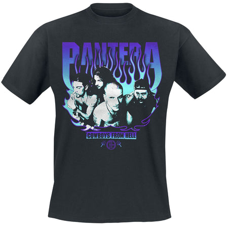 T-Shirt Manches courtes  de Pantera - Cowboys From Hell Flames - S à 3XL - pour Homme - noir - Pantera