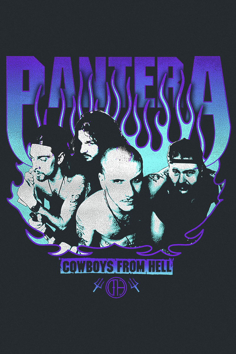 T-Shirt Manches courtes  de Pantera - Cowboys From Hell Flames - S à 3XL - pour Homme - noir - Pantera - View 2