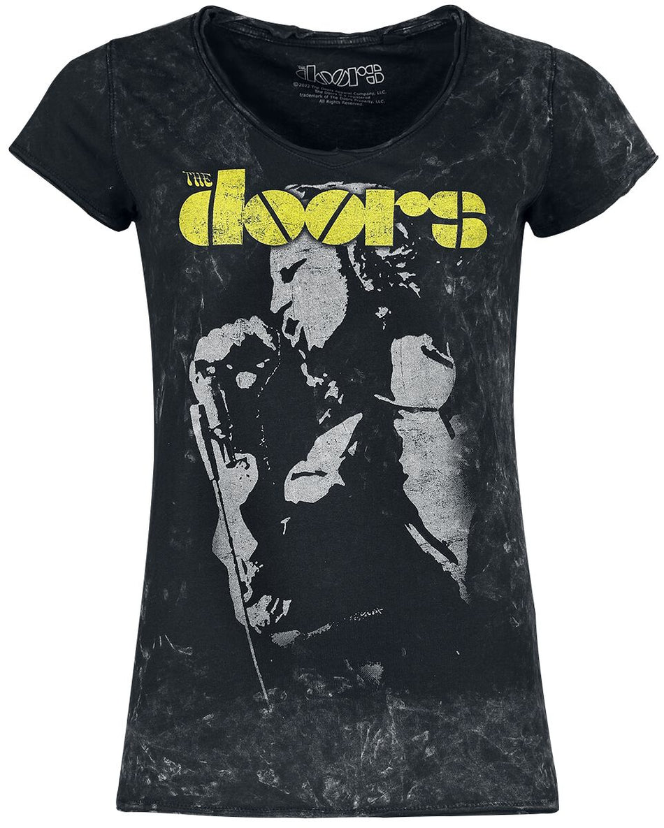 T-Shirt Manches courtes  de The Doors - Jim Performing - M à XL - pour Femme - noir - The Doors