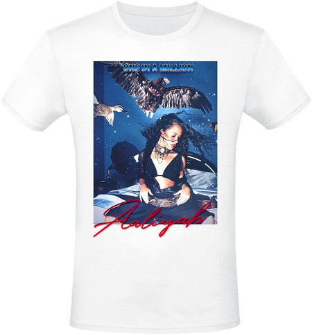 T-Shirt Manches courtes  de Aaliyah - One In A Million - M à XL - pour Homme - blanc - Aaliyah