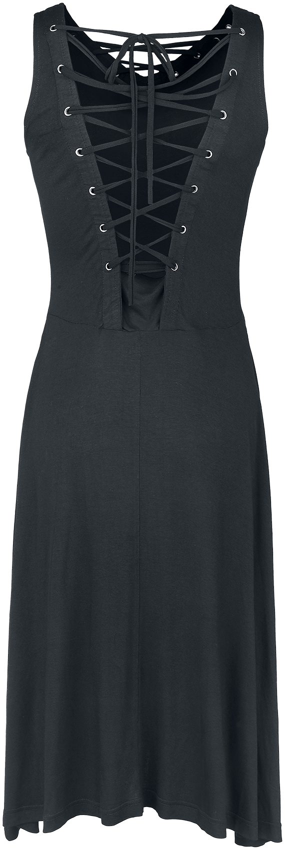 Robe mi-longue Gothic de Gothicana by EMP - Robe avec laçage - L à XXL - pour Femme - noir - Gothicana by EMP - View 2