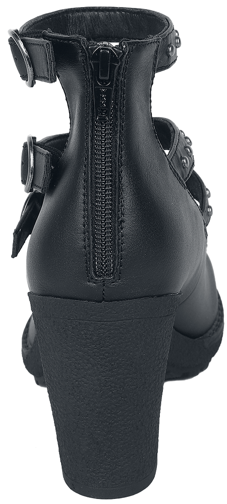 Talons hauts Gothic de Gothicana by EMP - Talons hauts avec sangles et clous - EU37 à EU41 - pour Femme - noir - Gothicana by EMP - View 2