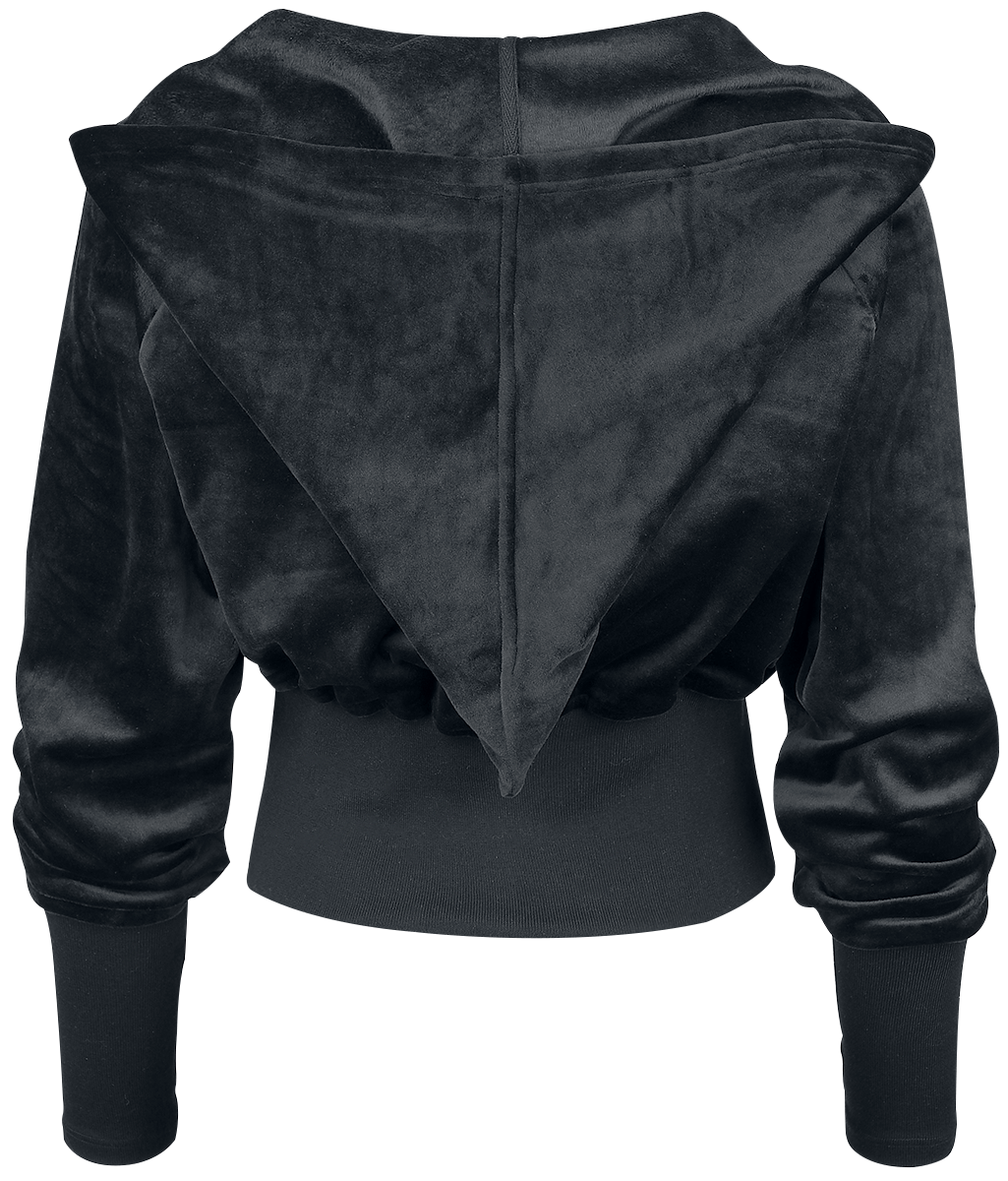 Sweat-shirt zippé à capuche Gothic de Gothicana by EMP - Sweat à capuche Sof Nicki - S à 5XL - pour Femme - noir - Gothicana by EMP - View 2