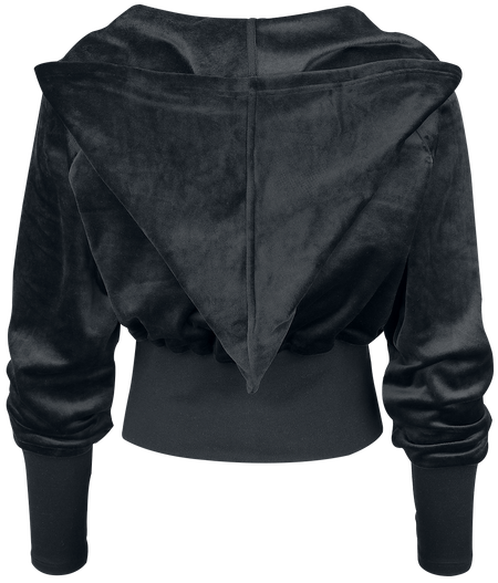 Sweat-shirt zippé à capuche Gothic de Gothicana by EMP - Sweat à capuche Sof Nicki - S à 5XL - pour Femme - noir - Gothicana by EMP - View 2