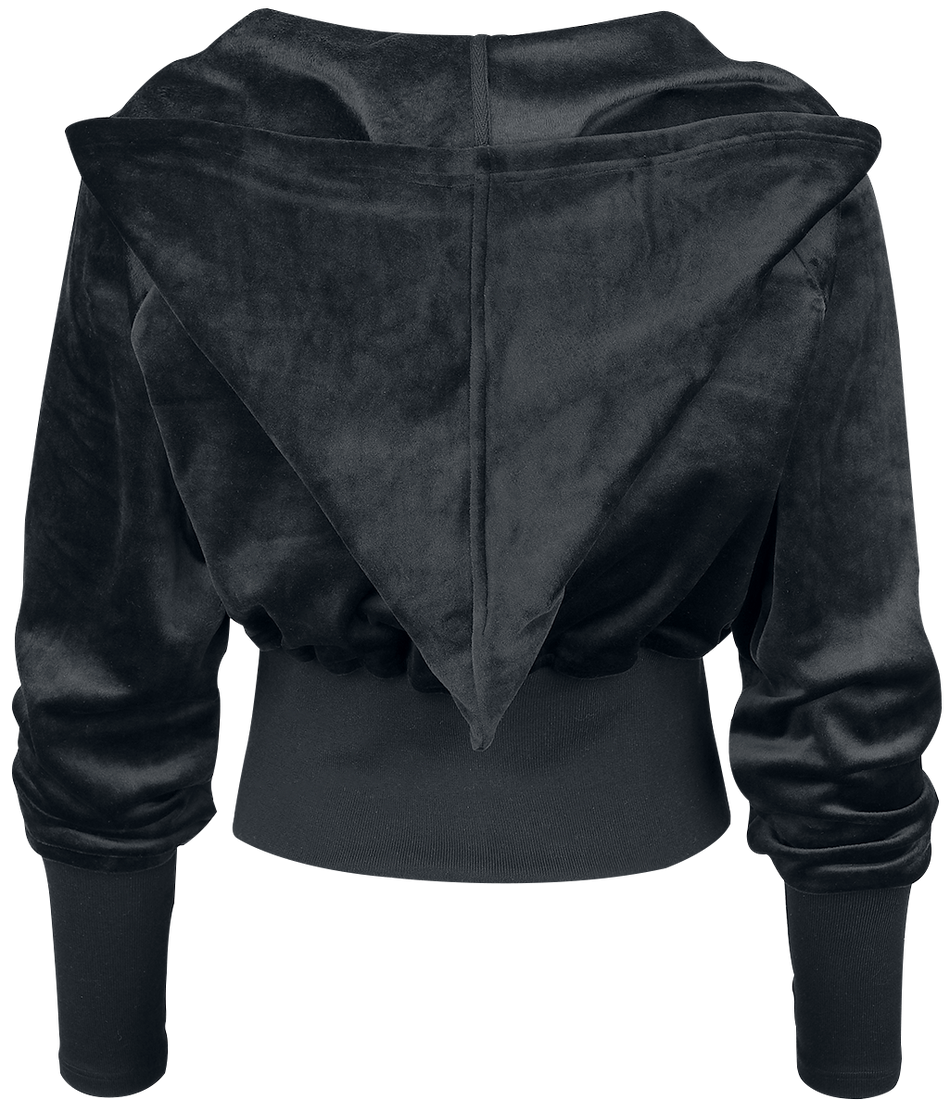 Sweat-shirt zippé à capuche Gothic de Gothicana by EMP - Sweat à capuche Sof Nicki - S à 5XL - pour Femme - noir - Gothicana by EMP - View 2