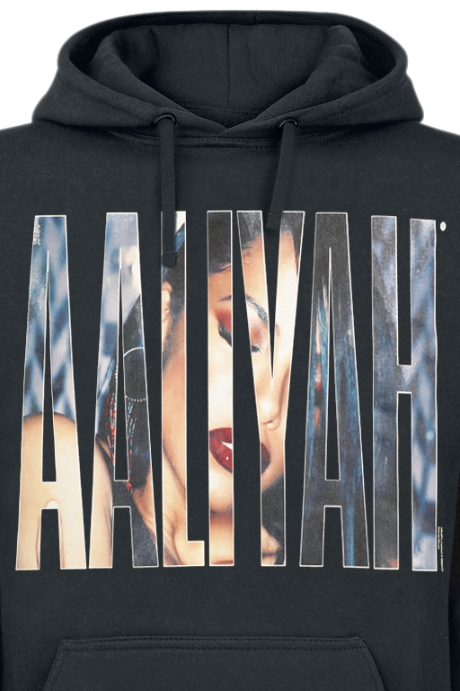 Sweat-shirt à capuche  de Aaliyah - Photo Logo - S à XL - pour Homme - noir - Aaliyah - View 2