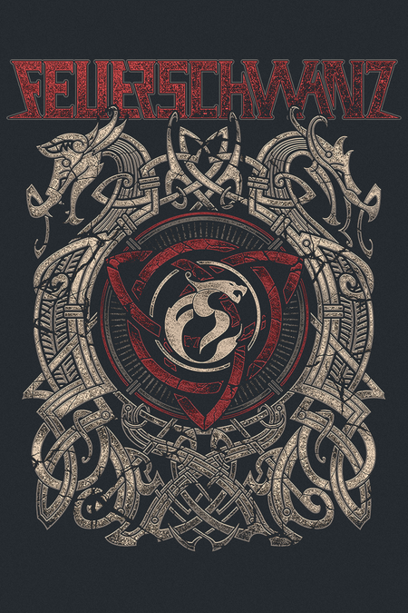 T-Shirt Manches courtes  de Feuerschwanz - Celtic Cirlce - M à 3XL - pour Homme - noir - Feuerschwanz - View 2