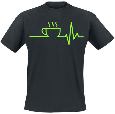 T-Shirt Manches courtes Fun de Food - ECG - Café - S à 5XL - pour Homme - noir - Food