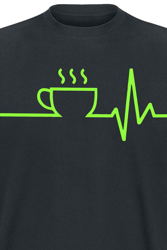 T-Shirt Manches courtes Fun de Food - ECG - Café - S à 5XL - pour Homme - noir - Food - View 2