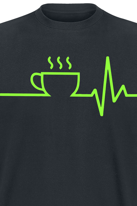 T-Shirt Manches courtes Fun de Food - ECG - Café - S à 5XL - pour Homme - noir - Food - View 2