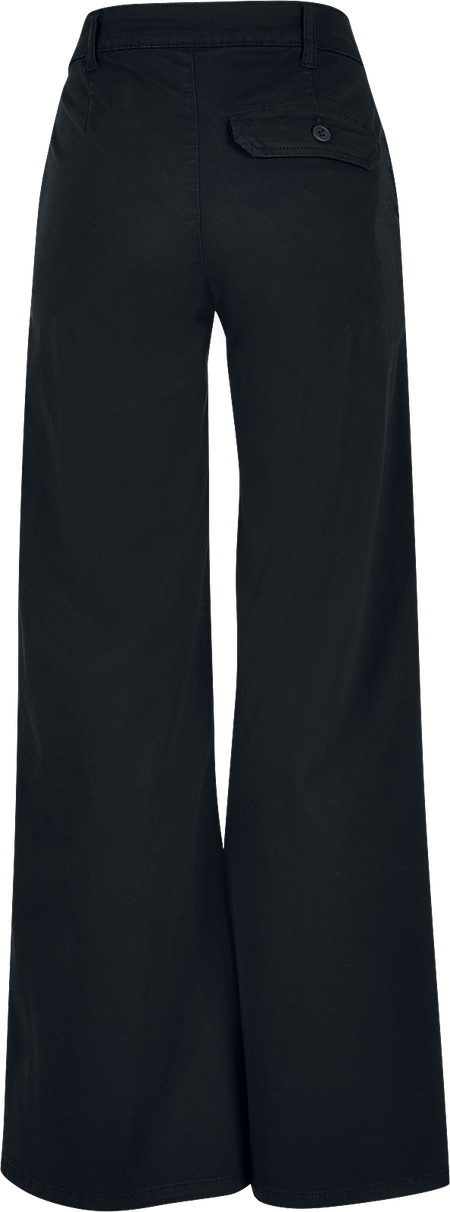 Chino  de Urban Classics - Chino Taille Haute Jambes Évasées - W26L33 à W33L34 - pour Femme - noir - Urban Classics - View 2