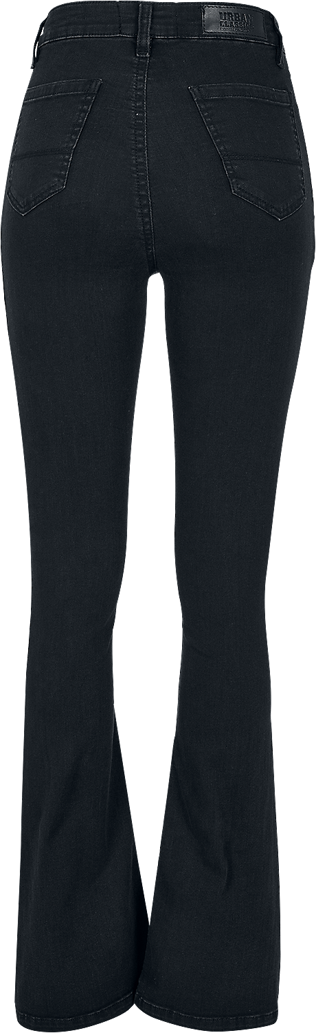 Jean  de Urban Classics - Jean Évasé Super Stretch - W26L33 à W31L34 - pour Femme - noir - Urban Classics - View 2