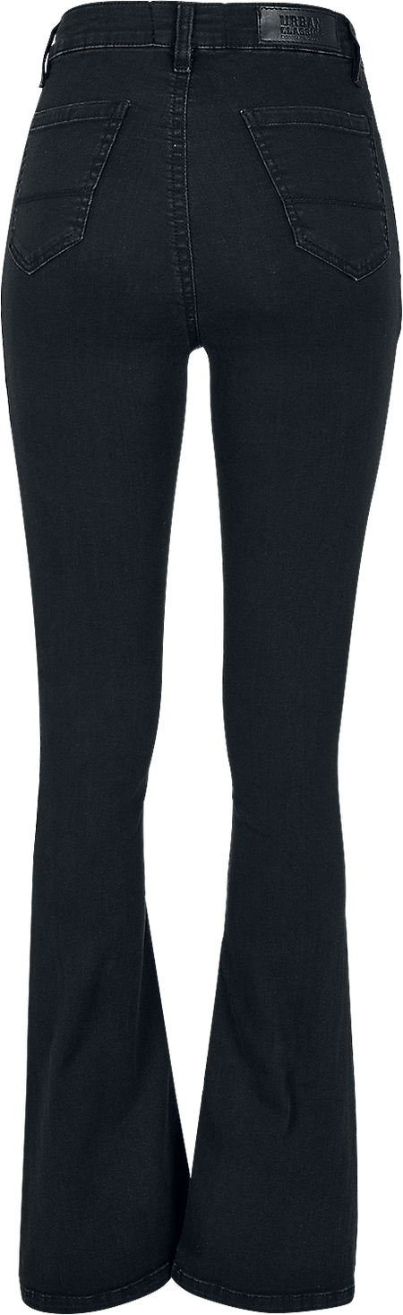 Jean  de Urban Classics - Jean Évasé Super Stretch - W26L33 à W31L34 - pour Femme - noir - Urban Classics - View 2