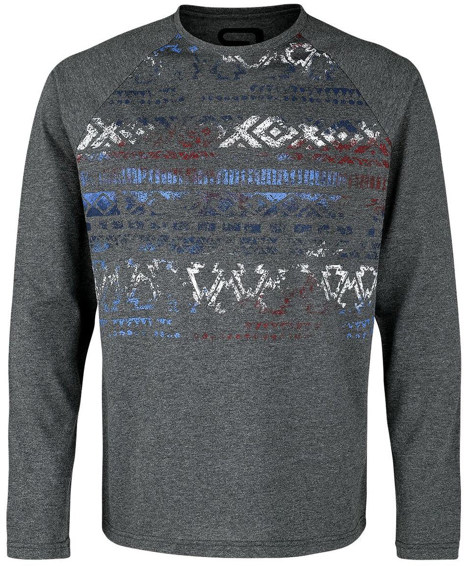 T-shirt manches longues  de RED by EMP - Haut manches longues raglan - S à M - pour Homme - gris - RED by EMP