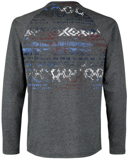 T-shirt manches longues  de RED by EMP - Haut manches longues raglan - S à M - pour Homme - gris - RED by EMP - View 2