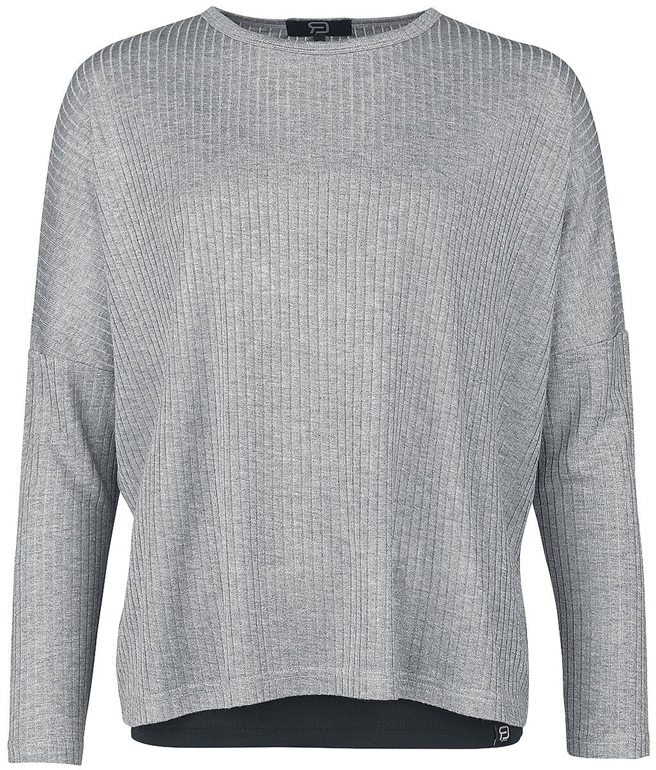 T-shirt manches longues  de RED by EMP - Haut manches longues double épaisseur - S - pour Femme - gris - RED by EMP