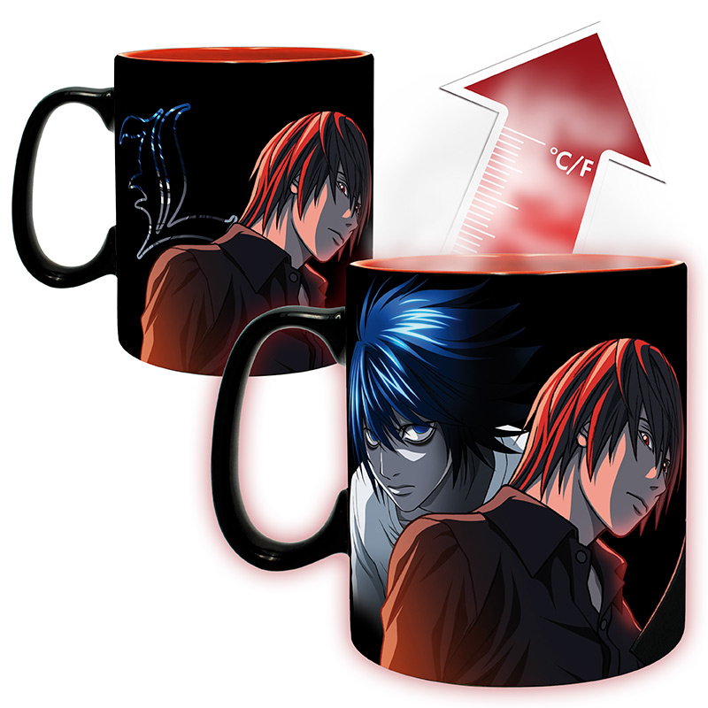 Mug  de Death Note - Kira & Ryuk - Mug Thermo-Réactif - pour Unisexe - noir/rouge/bleu - Death Note - View 2