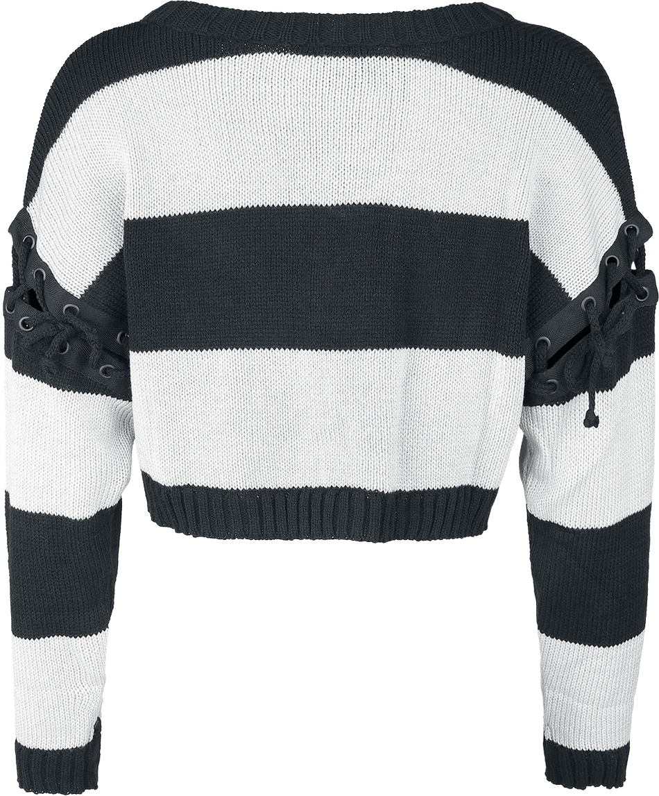 Pull tricoté Gothic de Heartless - Haut Hypnosis - XS à 3XL - pour Femme - noir/blanc - Heartless - View 2