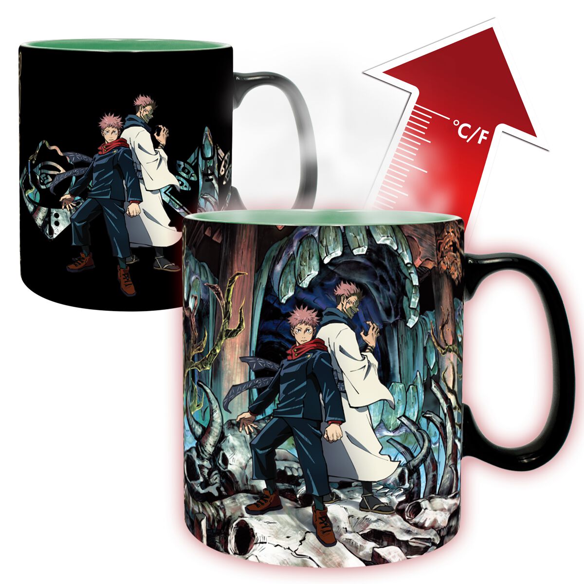 Mug  de Jujutsu Kaisen - Itadori & Sukuna - Mug Thermo-Réactif - pour Unisexe - multicolore - Jujutsu Kaisen