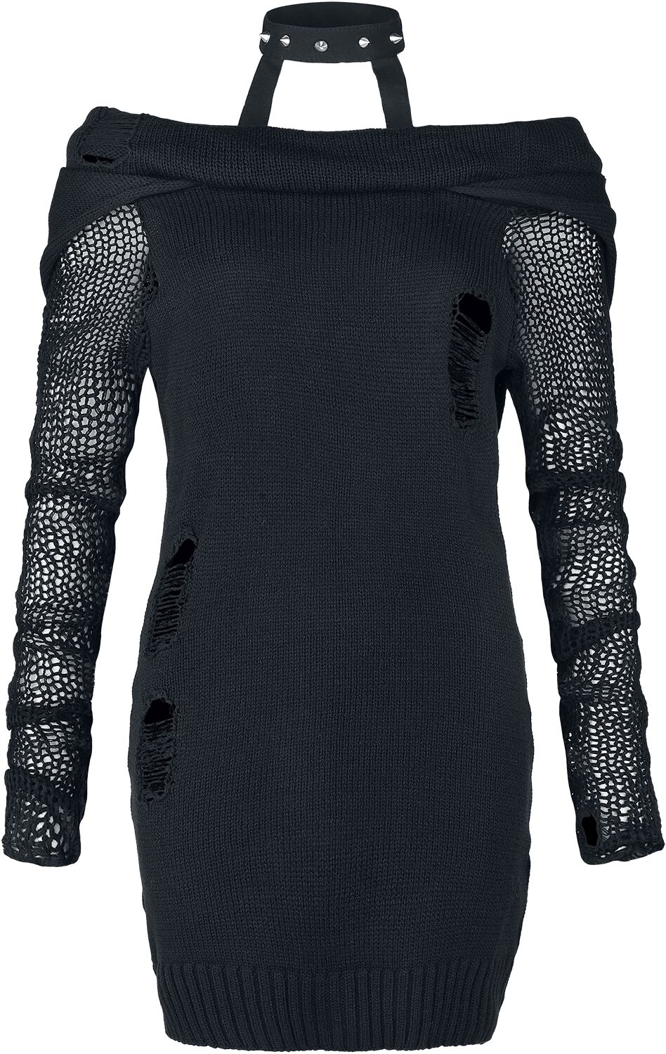 Pull tricoté Gothic de Vixxsin - Haut Absence of Light - XS à XXL - pour Femme - noir - Vixxsin