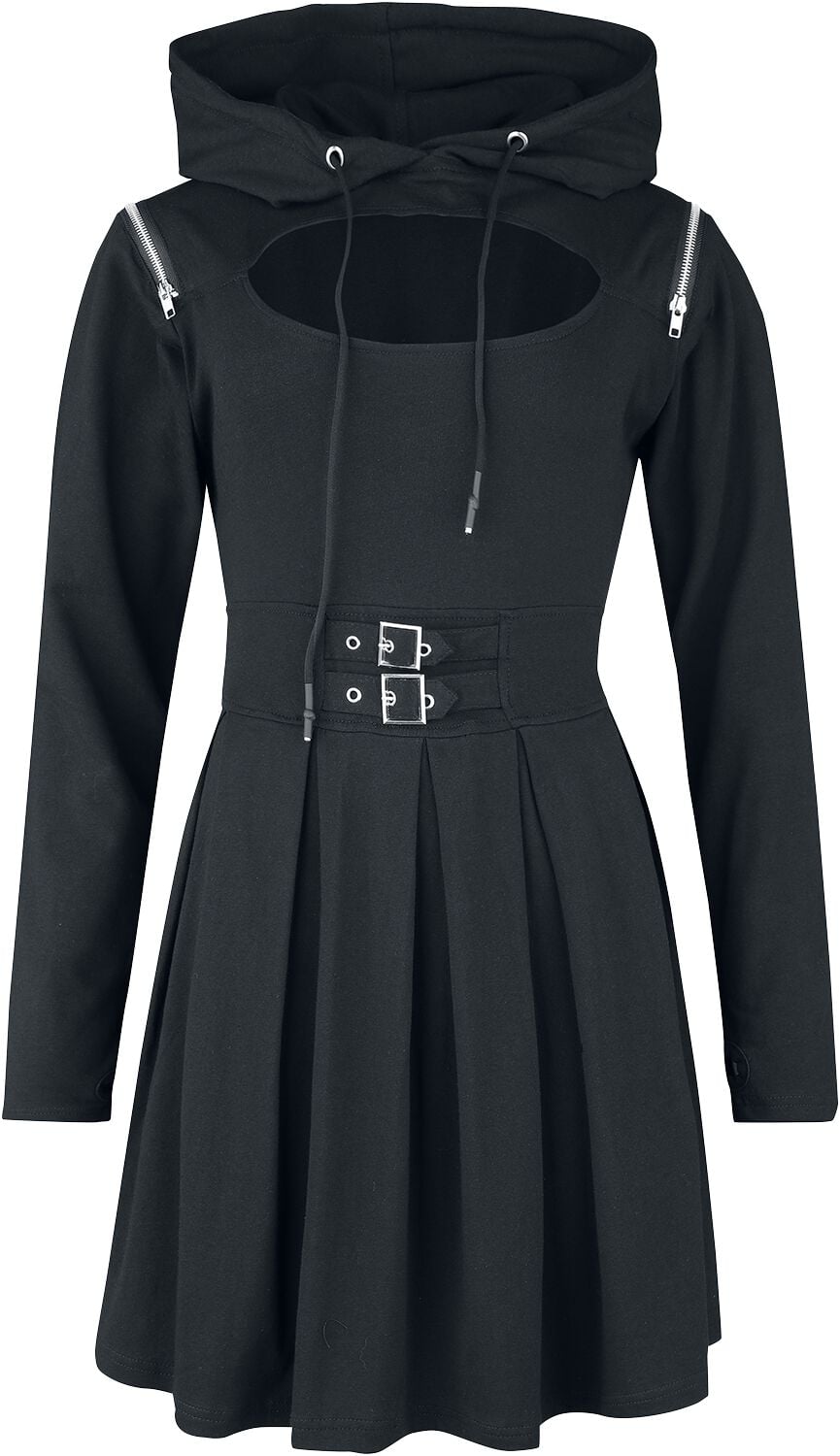 Robe courte Gothic de Chemical Black - Blackout - Robe - XS à S - pour Femme - noir - Chemical Black