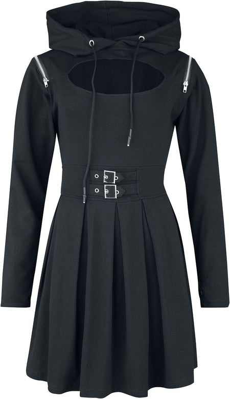 Robe courte Gothic de Chemical Black - Blackout - Robe - XS à S - pour Femme - noir - Chemical Black