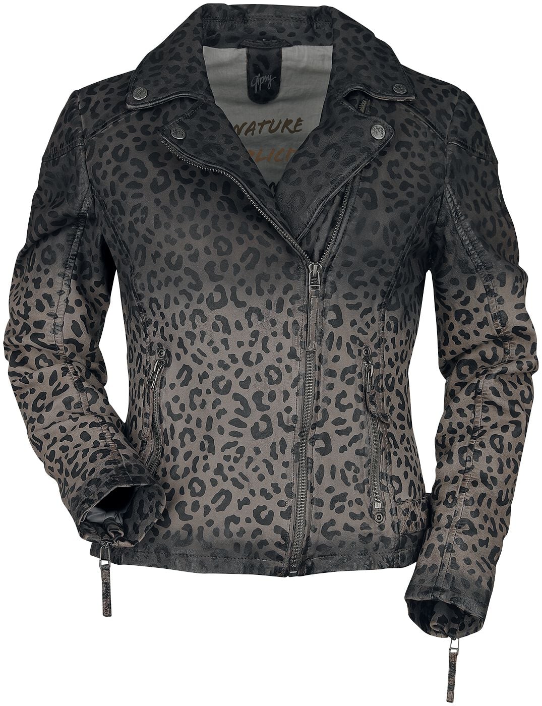 Veste en cuir  de Mauritius - GWCheetah Lapriv - XS à 3XL - pour Femme - gris - Mauritius