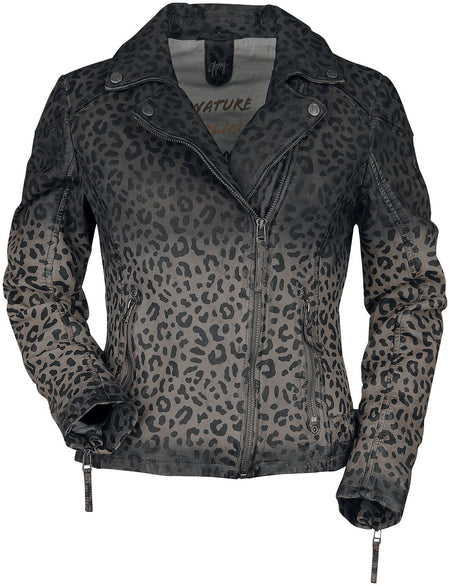 Veste en cuir  de Mauritius - GWCheetah Lapriv - XS à 3XL - pour Femme - gris - Mauritius