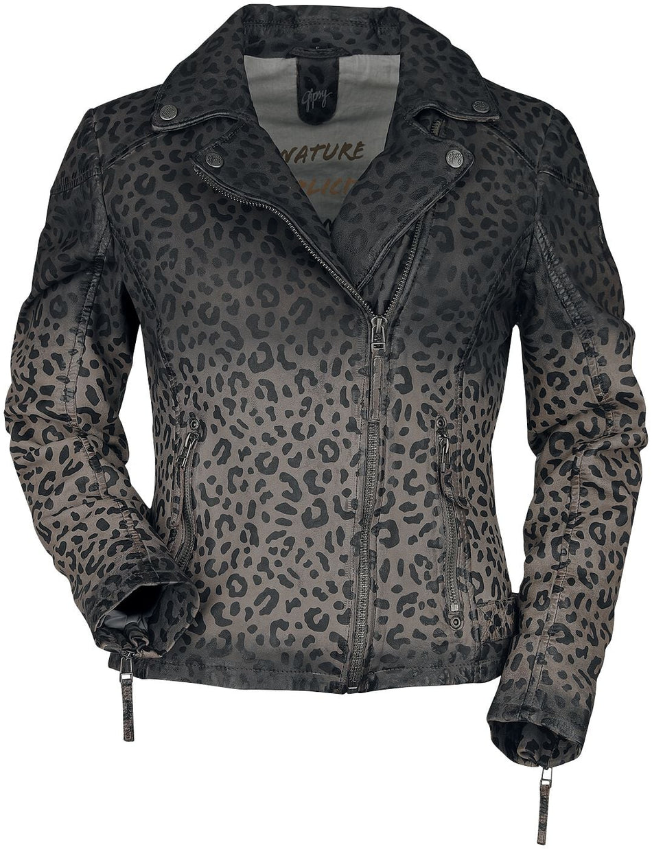 Veste en cuir  de Mauritius - GWCheetah Lapriv - XS à 3XL - pour Femme - gris - Mauritius