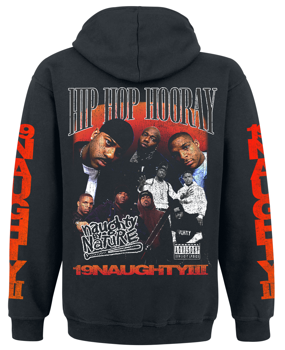 Sweat-shirt à capuche  de Naughty by Nature - Hip Hop Hooray - S à L - pour Homme - noir - Naughty by Nature - View 2