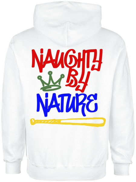 Sweat-shirt à capuche  de Naughty by Nature - Graffiti Logo - M à L - pour Homme - blanc - Naughty by Nature - View 2
